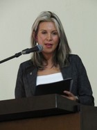 Aspecto de la Conferencia Magistral Tendencias Internacionales sobre Evaluación impartida por Patricia Rosas Chávez