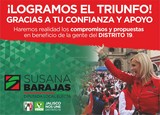 Martha Susana Barajas del Toro AGRADECE apoyo en su Campaña y el Triunfo en la pasada Contienda Electoral