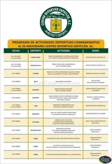 PROGRAMA GENERAL e INVITACIÓN al 50 Aniversario del C. D. Zapotlán